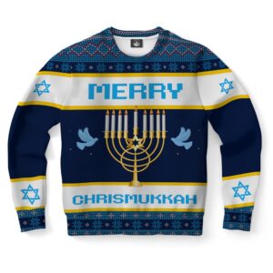 Hanukkah Merry Chrismukkah Ugly Christmas Sweater, Christmas…