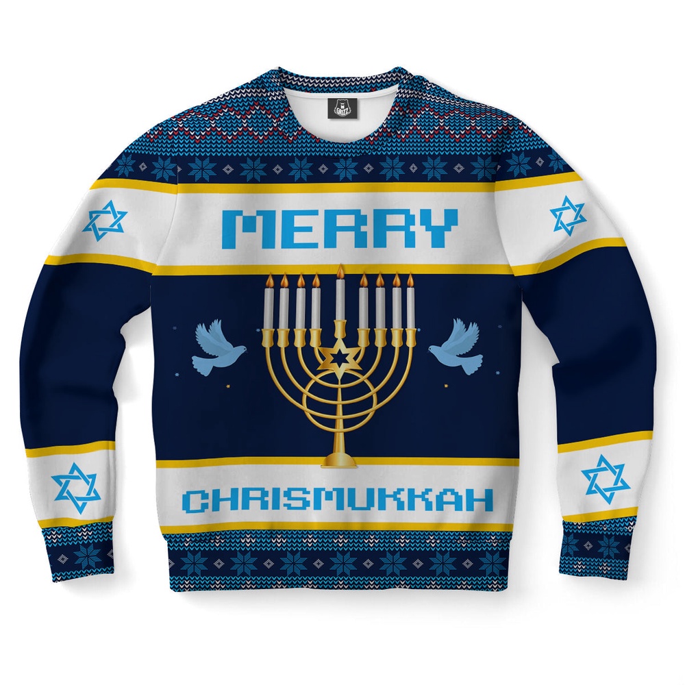 Hanukkah Merry Chrismukkah Ugly Christmas Sweater, Christmas Sweater, Ugly Sweater, Funny Xmas Sweaters
