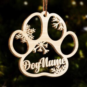 Happy Christmas With Fur Babies Personalized Paw Ornament Christmas Ornament Dog Ornament Xmas Dog Ornaments 5 r0tblp.jpg