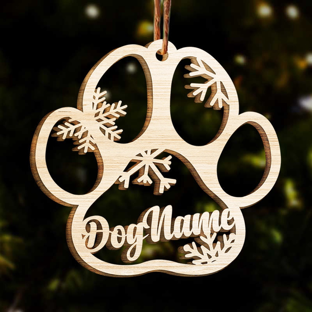 Happy Christmas With Fur Babies – Personalized Paw Ornament, Christmas Ornament, Dog Ornament, Xmas Dog Ornaments Happy Christmas With Fur Babies – Personalized Paw Ornament, Christmas Ornament, Dog Ornament, Xmas Dog Ornaments
