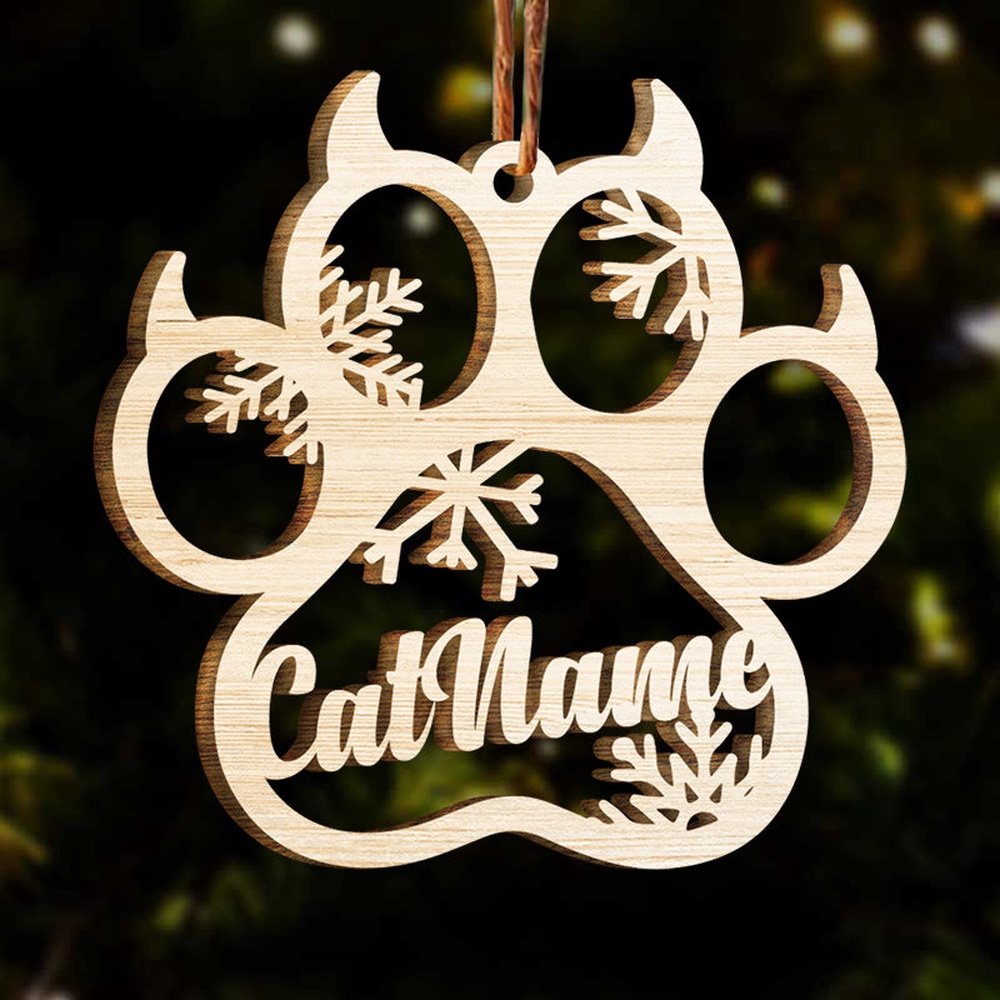 Happy Christmas With Fur Babies – Personalized Paw Ornament, Christmas Ornament, Dog Ornament, Xmas Dog Ornaments Happy Christmas With Fur Babies – Personalized Paw Ornament, Christmas Ornament, Dog Ornament, Xmas Dog Ornaments