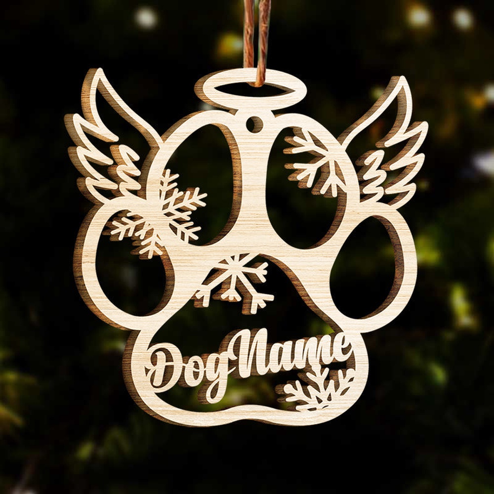 Happy Christmas With Fur Babies – Personalized Paw Ornament, Christmas Ornament, Dog Ornament, Xmas Dog Ornaments Happy Christmas With Fur Babies – Personalized Paw Ornament, Christmas Ornament, Dog Ornament, Xmas Dog Ornaments