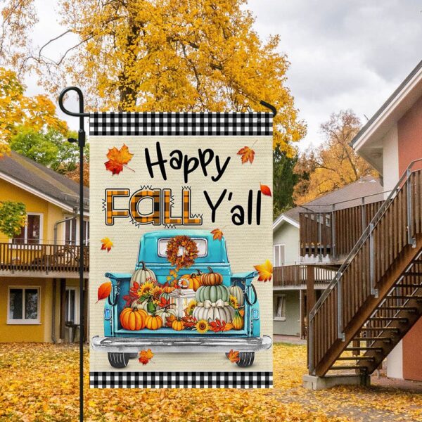 Happy Fall Y’all Flag, Halloween Flag, Halloween Garden Flags, Halloween House Flags