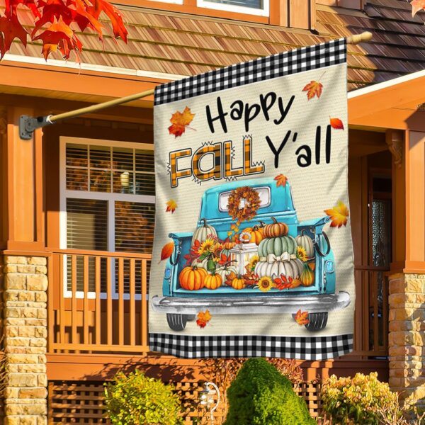 Happy Fall Y’all Flag, Halloween Flag, Halloween Garden Flags, Halloween House Flags