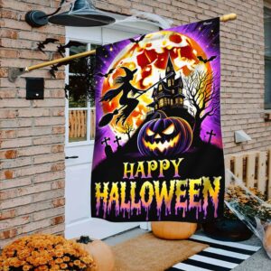 Happy Halloween Spooky Witch Haunted House Flag Halloween Flag Halloween Garden Flags Halloween House Flags 1 thrul2.jpg