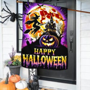 Happy Halloween Spooky Witch Haunted House Flag Halloween Flag Halloween Garden Flags Halloween House Flags 2 qweadc.jpg