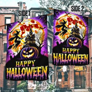 Happy Halloween Spooky Witch Haunted House Flag Halloween Flag Halloween Garden Flags Halloween House Flags 3 g7okk1.jpg