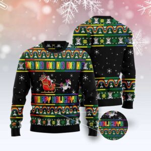 Happy Holigays Ugly Christmas Sweater, Christmas Sweater,…