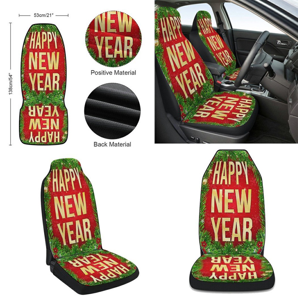 Happy New Year Christmas Seat Cover Cars, Christmas Car Seat Cover, Car Seat Cover Happy New Year Christmas Seat Cover Cars, Christmas Car Seat Cover, Car Seat Cover