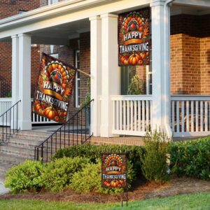 Happy Thanksgiving Day Turkey Flag Halloween Flag Halloween Garden Flags Halloween House Flags 4 vzodog.jpg