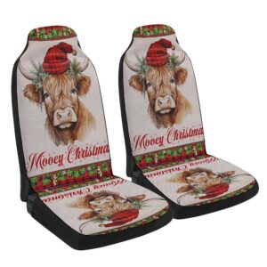 Highland Cow Fluffy Cow Christmas Seat Cover…