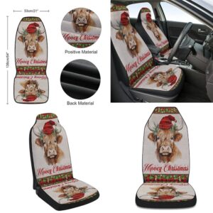 Highland Cow Fluffy Cow Christmas Seat Cover Cars Christmas Car Seat Cover Car Seat Cover 2 p7rzzg.jpg