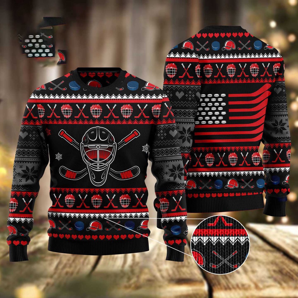 Hockey Puck Christmas Ugly Christmas Sweater, Christmas Sweater, Ugly Sweater, Funny Xmas Sweaters Hockey Puck Christmas Ugly Christmas Sweater, Christmas Sweater, Ugly Sweater, Funny Xmas Sweaters