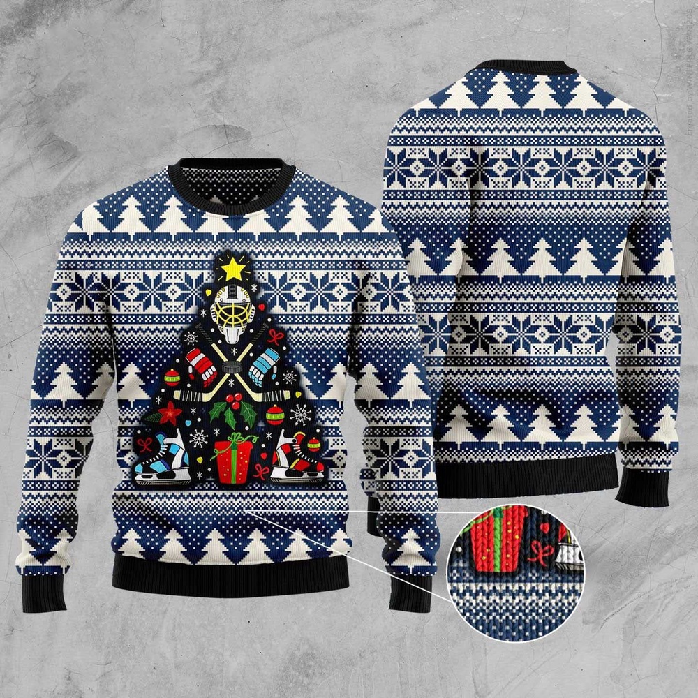 Hockey Ugly Christmas Sweater, Christmas Sweater, Ugly Sweater, Funny Xmas Sweaters Hockey Ugly Christmas Sweater, Christmas Sweater, Ugly Sweater, Funny Xmas Sweaters