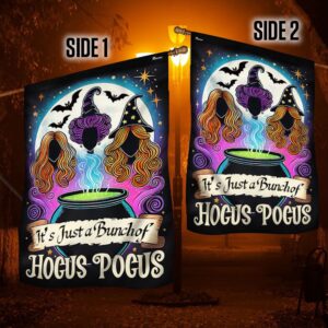 Hocus Pocus Halloween Three Witches It s Just a Bunch of Hocus Pocus Flag Halloween Flag Halloween Garden Flags Halloween House Flags 4 j72tdp.jpg