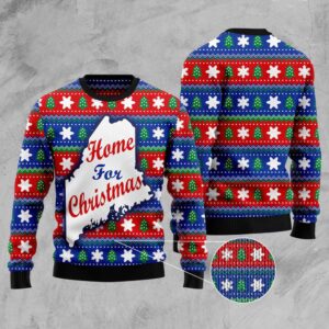 Home For Christmas Maine Ugly Christmas Sweater,…