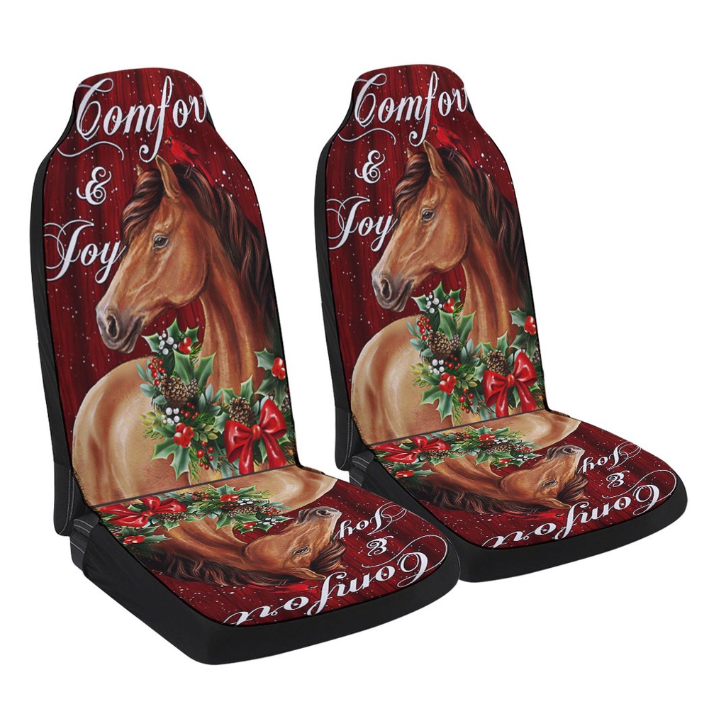 Horse Christmas Comfort And Joy Seat Cover Cars, Christmas Car Seat Cover, Car Seat Cover Horse Christmas Comfort And Joy Seat Cover Cars, Christmas Car Seat Cover, Car Seat Cover
