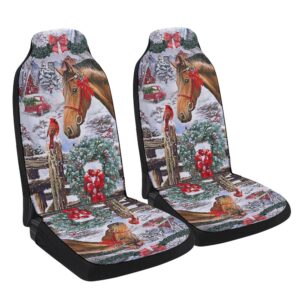 Horse Christmas Snow Seat Cover Cars, Christmas…