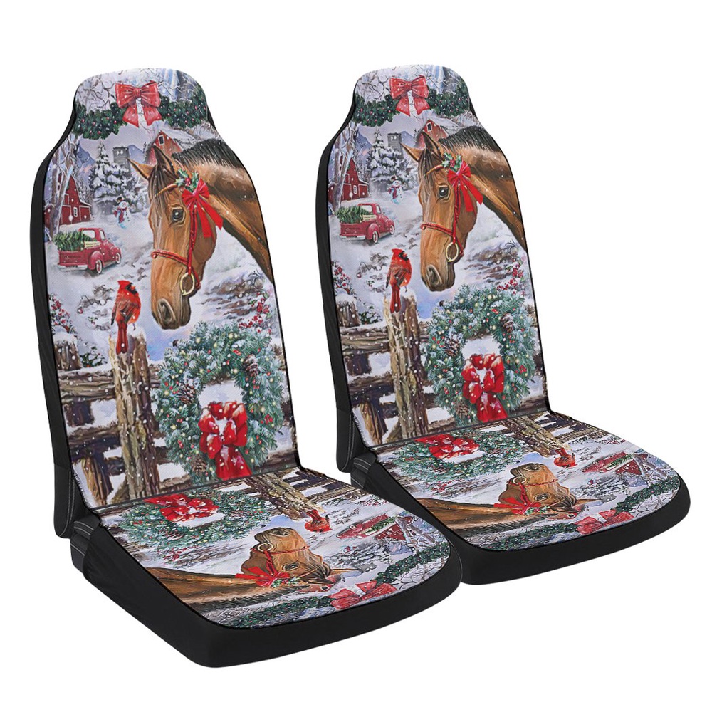 Horse Christmas Snow Seat Cover Cars, Christmas Car Seat Cover, Car Seat Cover Horse Christmas Snow Seat Cover Cars, Christmas Car Seat Cover, Car Seat Cover
