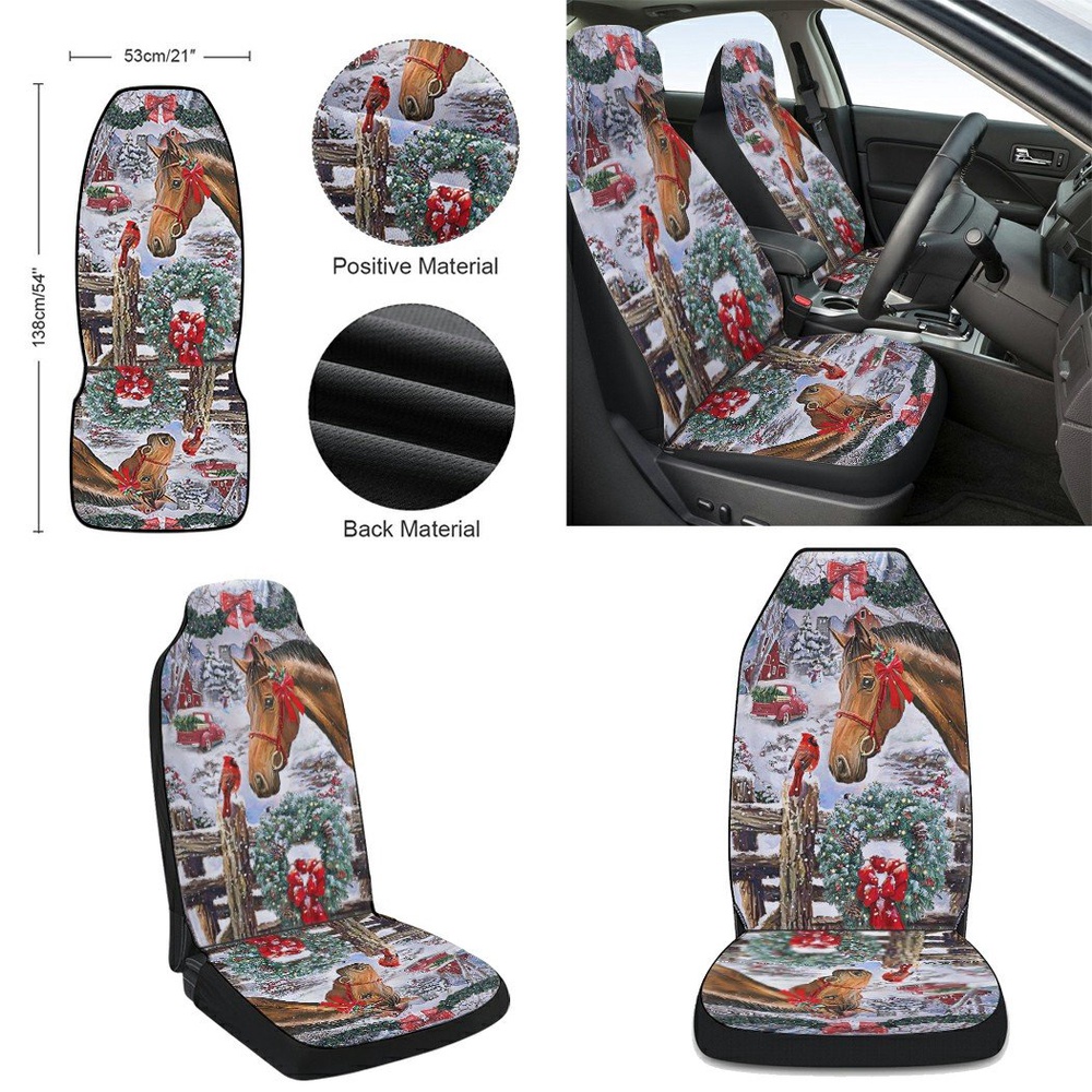 Horse Christmas Snow Seat Cover Cars, Christmas Car Seat Cover, Car Seat Cover Horse Christmas Snow Seat Cover Cars, Christmas Car Seat Cover, Car Seat Cover