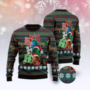 Horse Ho Ho Ho Ugly Christmas Sweater,…