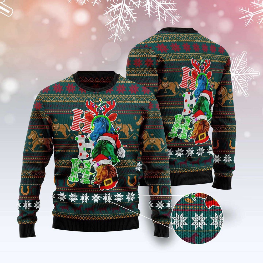 Horse Ho Ho Ho Ugly Christmas Sweater, Christmas Sweater, Ugly Sweater, Funny Xmas Sweaters Horse Ho Ho Ho Ugly Christmas Sweater, Christmas Sweater, Ugly Sweater, Funny Xmas Sweaters