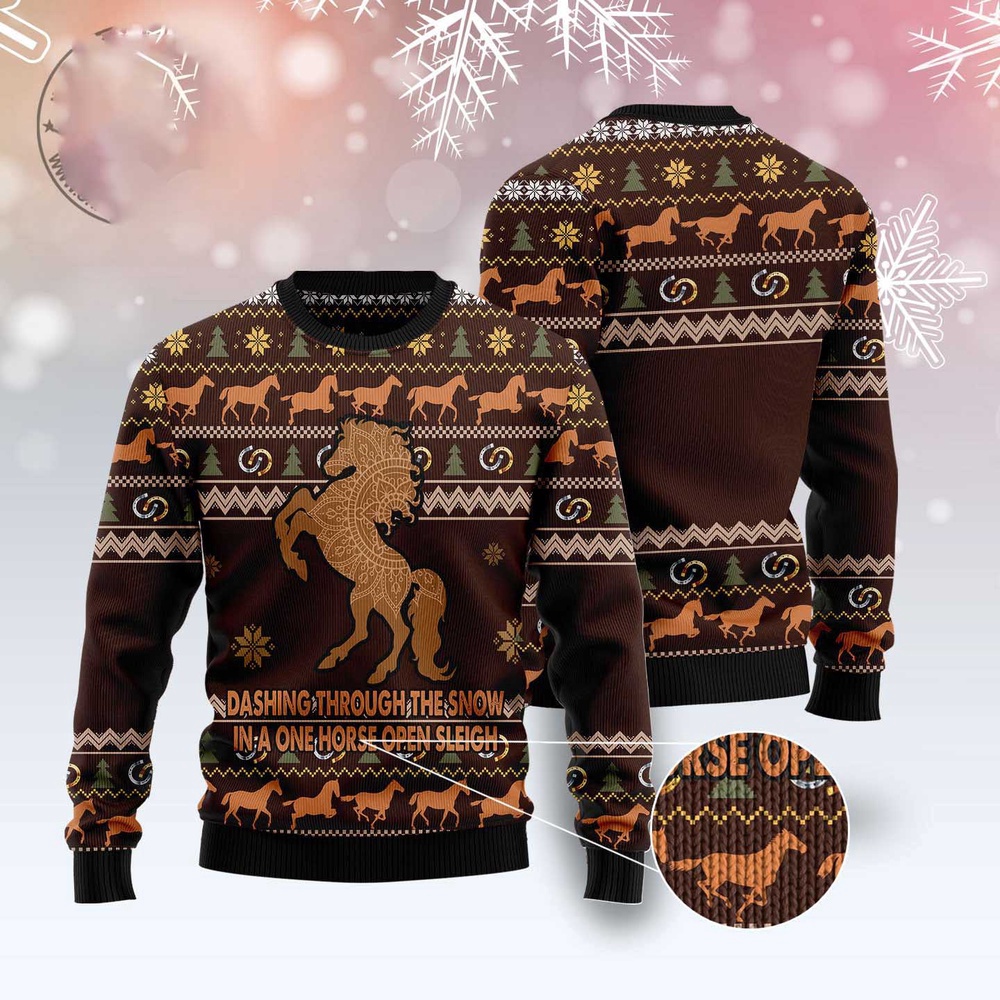 Horse Through Snow Ugly Christmas Sweater, Christmas Sweater, Ugly Sweater, Funny Xmas Sweaters Horse Through Snow Ugly Christmas Sweater, Christmas Sweater, Ugly Sweater, Funny Xmas Sweaters