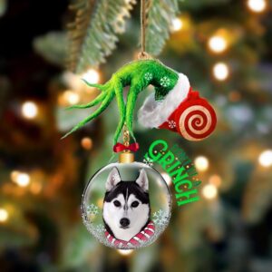 Husky Don’t Be A Grinch Christmas Ornament,…