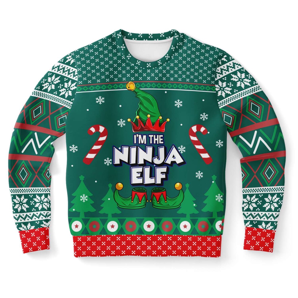 I Am The Ninja Elf Ugly Christmas Sweater, Christmas Sweater, Ugly Sweater, Funny Xmas Sweaters I Am The Ninja Elf Ugly Christmas Sweater, Christmas Sweater, Ugly Sweater, Funny Xmas Sweaters