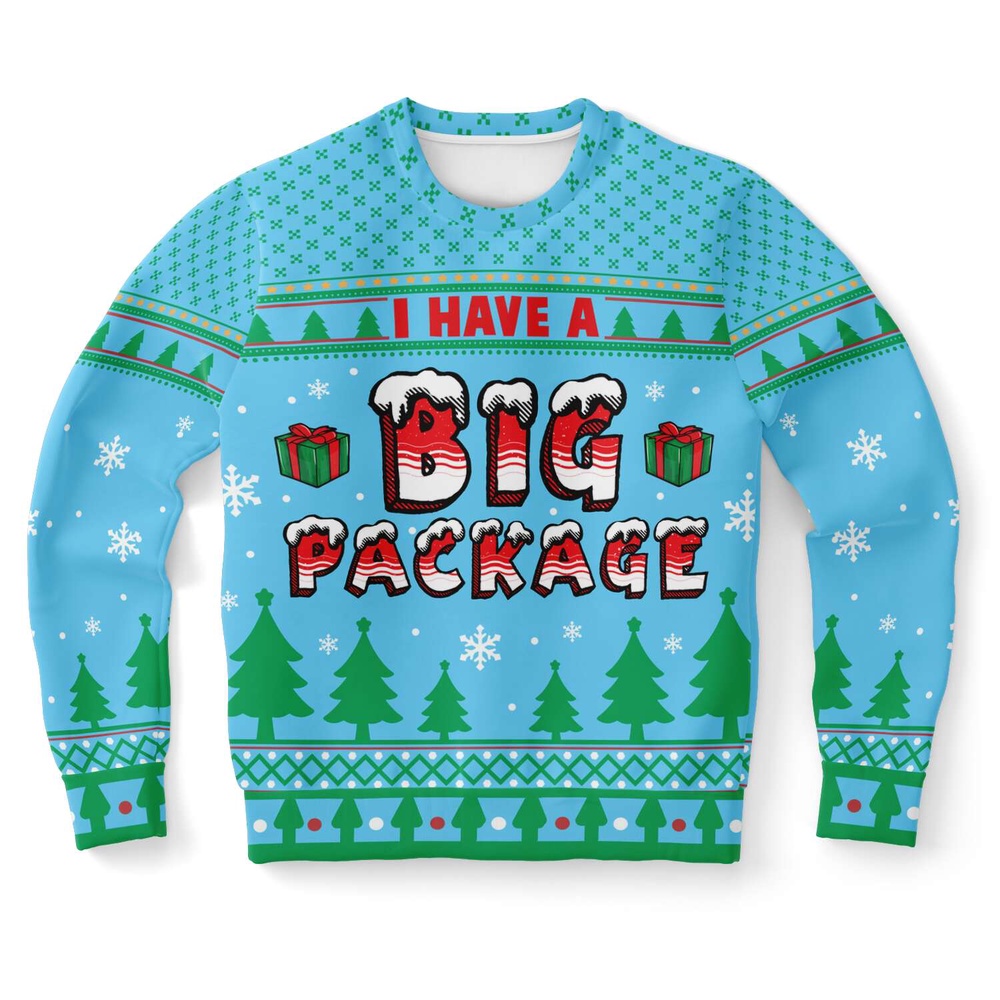 I Have A Big Package Ugly Christmas Sweater, Christmas Sweater, Ugly Sweater, Funny Xmas Sweaters I Have A Big Package Ugly Christmas Sweater, Christmas Sweater, Ugly Sweater, Funny Xmas Sweaters