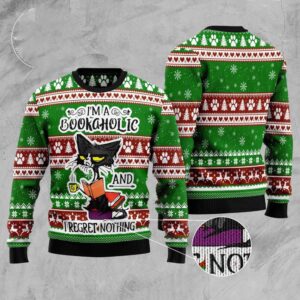 I’M A Bookaholic Ugly Christmas Sweater, Christmas…