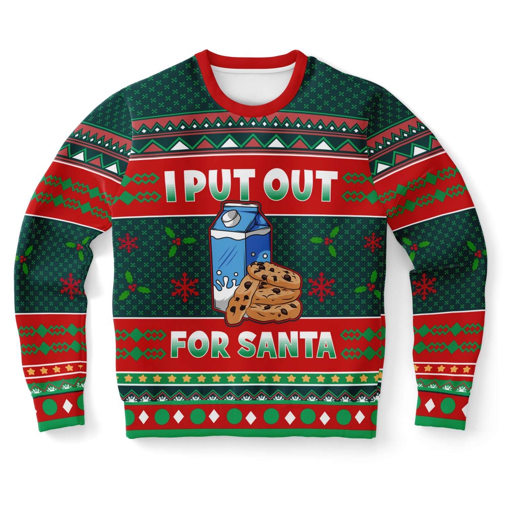 I Put Out For Santa Ugly Christmas Sweater, Christmas Sweater, Ugly Sweater, Funny Xmas Sweaters