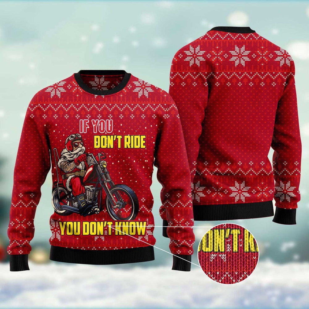 If You Don’T Ride You Don’T Know Ugly Christmas Sweater, Christmas Sweater, Ugly Sweater, Funny Xmas Sweaters If You Don’T Ride You Don’T Know Ugly Christmas Sweater, Christmas Sweater, Ugly Sweater, Funny Xmas Sweaters