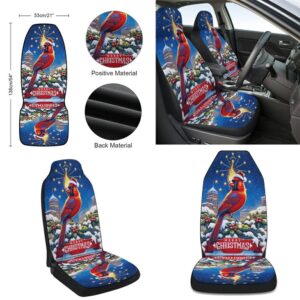 Indiana Christmas Gold Torch and Cardinal Bird Seat Cover Cars Christmas Car Seat Cover Car Seat Cover 2 ysm7sx.jpg