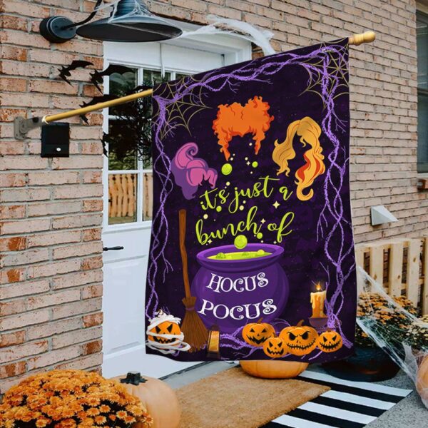 It’s A Bunch Of Hocus Pocus Witch Pumpkin Halloween Flag, Halloween Flag, Halloween Garden Flags, Halloween House Flags