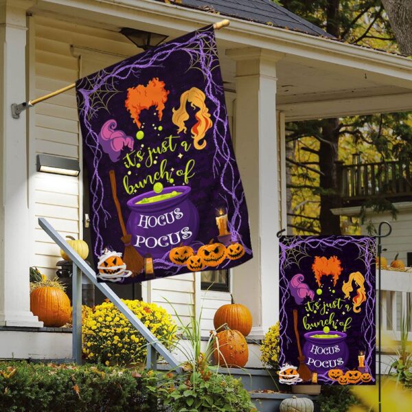 It’s A Bunch Of Hocus Pocus Witch Pumpkin Halloween Flag, Halloween Flag, Halloween Garden Flags, Halloween House Flags