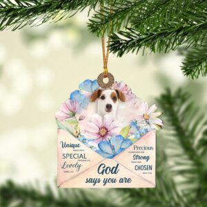 Jack-Russell-Terrier God Says You Ornament, Christmas Ornament,…