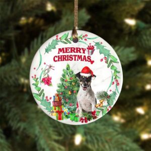 Jack-Russell-Terrier Tree Merry Christmas Ornament, Christmas Ornament,…