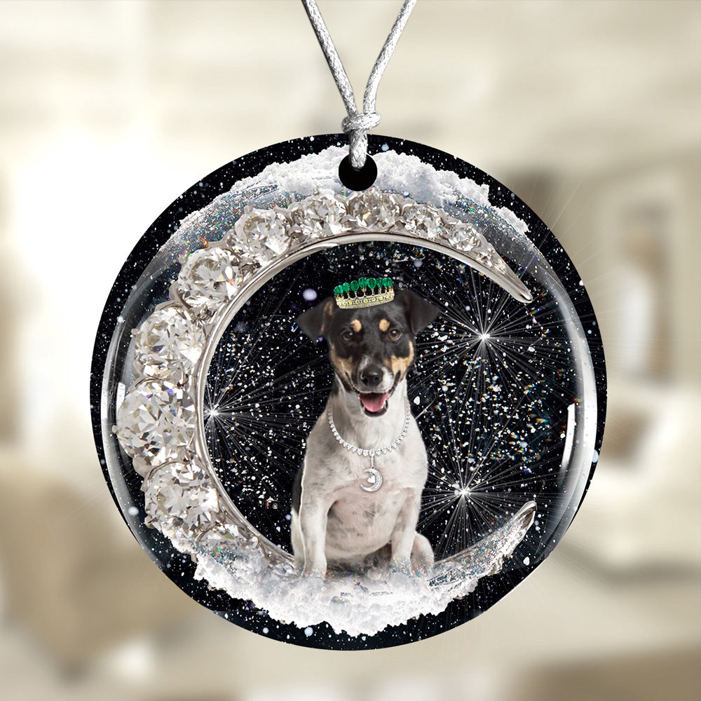 Jack-Russell-Terrier With Crown Diamond Ornament, Christmas Ornament, Dog Ornament, Xmas Dog Ornaments Jack-Russell-Terrier With Crown Diamond Ornament, Christmas Ornament, Dog Ornament, Xmas Dog Ornaments