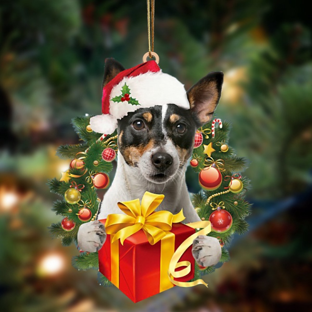Jack Russell Terrier-Dogs give gifts Hanging Ornament, Christmas Ornament, Dog Ornament, Xmas Dog Ornaments