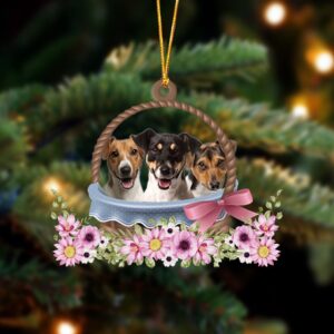 Jack Russell Terrier Dogs In The Basket…