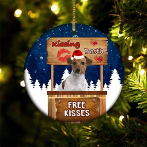Jack Russell Terrier Kissing Booth Christmas Ornament,…