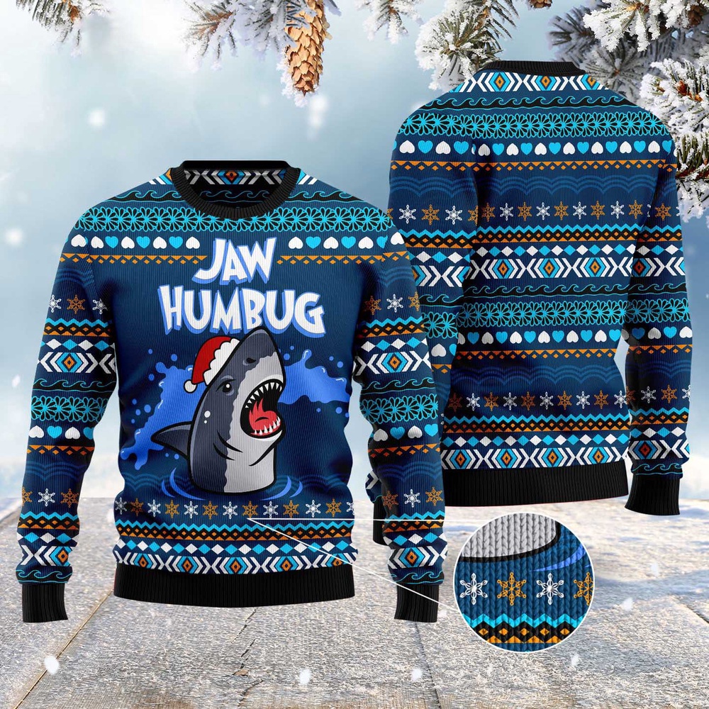 Jaw Humbug Ugly Christmas Sweater, Christmas Sweater, Ugly Sweater, Funny Xmas Sweaters