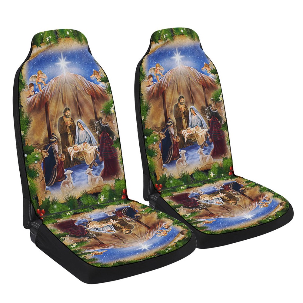 Jesus Christmas Nativity Scene Jesus Is Born Christianity Seat Cover Cars, Christmas Car Seat Cover, Car Seat Cover Jesus Christmas Nativity Scene Jesus Is Born Christianity Seat Cover Cars, Christmas Car Seat Cover, Car Seat Cover
