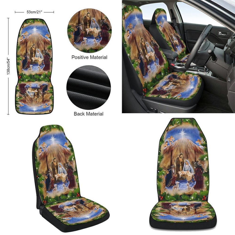 Jesus Christmas Nativity Scene Jesus Is Born Christianity Seat Cover Cars, Christmas Car Seat Cover, Car Seat Cover Jesus Christmas Nativity Scene Jesus Is Born Christianity Seat Cover Cars, Christmas Car Seat Cover, Car Seat Cover