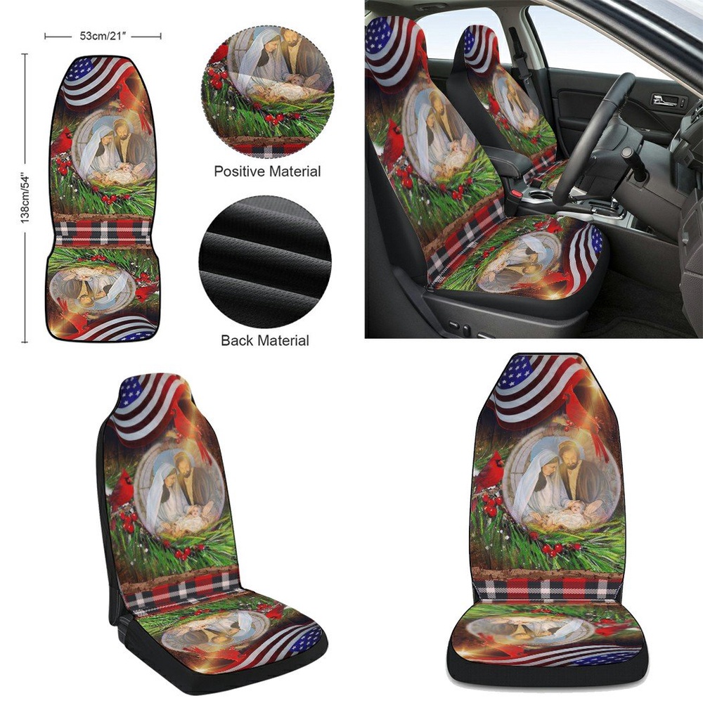 Jesus Is Born Christmas Seat Cover Cars, Christmas Car Seat Cover, Car Seat Cover