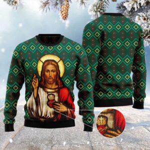 Jesus Ugly Christmas Sweater, Christmas Sweater, Ugly…