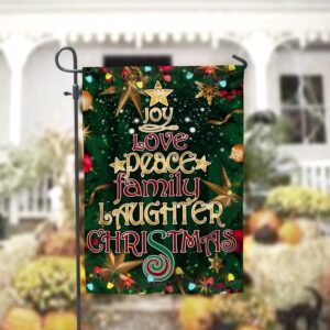 Joy Love Peace Family Laughter Christmas Garden…