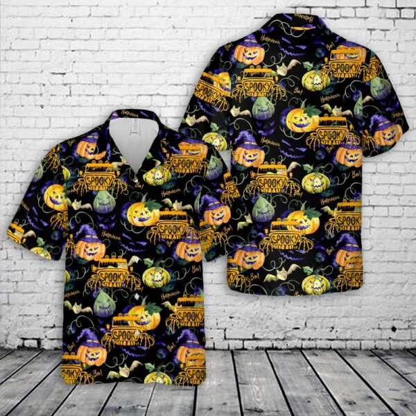 Jp Spooky Halloween Hawaiian Shirt, Halloween Hawaiian Shirt, Horror Hawaiian Shirt