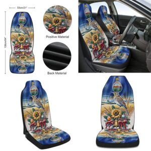 Kansas State Sunflower and Meadowlark Bird Winter Christmas Seat Cover Cars Christmas Car Seat Cover Car Seat Cover 2 bxnil0.jpg